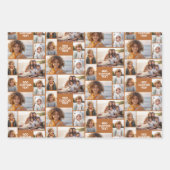 6フォトコラージュ – チュンキー色の様々な色文字 ラッピングペーパーシート (正面)