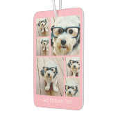 6フォトコラージュ – 六角ファンキー模様ピンク カーエアーフレッシュナー (左)