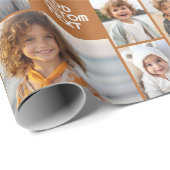 6フォトコラージュ – 無地のカラー – ホワイトchunky文字 ラッピングペーパー (ロールコーナー)