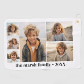 6フォトコラージュ（白い背景） ゴルフタオル (横)