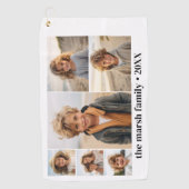 6フォトコラージュ（白い背景） ゴルフタオル (正面)