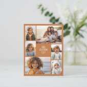 6フォトコラージュ – terra cotta background – 白 ポストカード (スタンド正面)