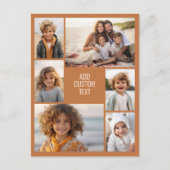 6フォトコラージュ – terra cotta background – 白 ポストカード (正面)