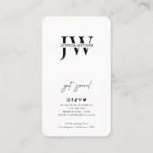 6フォトコラージュInstagramミニマ食べ物を与えリモダンリスト 名刺 (裏面)