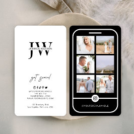 6フォトコラージュInstagramミニマ食べ物を与えリモダンリスト 名刺