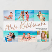 6フォトコラージュMelle Kalikimaka 箔シーズンカード (正面)