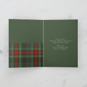 6フォトコラージュMerry Christmas金ゴールドスクリプトプレイド シーズンカード (内部)