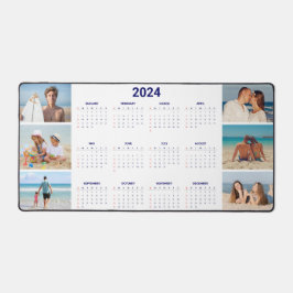 6フォトコラージュUS 2024年At A Glance Calendar デスクマット