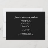 6フォトスクリプト卒業招待状-黒 招待状 (裏面)