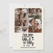 6フォトスノーフレークChristmas Mr. and Mrs. シーズンカード (正面)