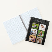 6フォトパーソナライズされたコラージュ家族、カスタム文字 ノートブック (内部)