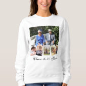 6フォトファミリーコラージュカスタム文字 スウェットシャツ (正面)