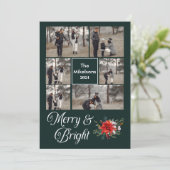 6フォトファミリーメリーと明るいクリスマス シーズンカード (スタンド正面)