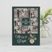 6フォトファミリーメリーと明るいクリスマス シーズンカード (スタンド正面)