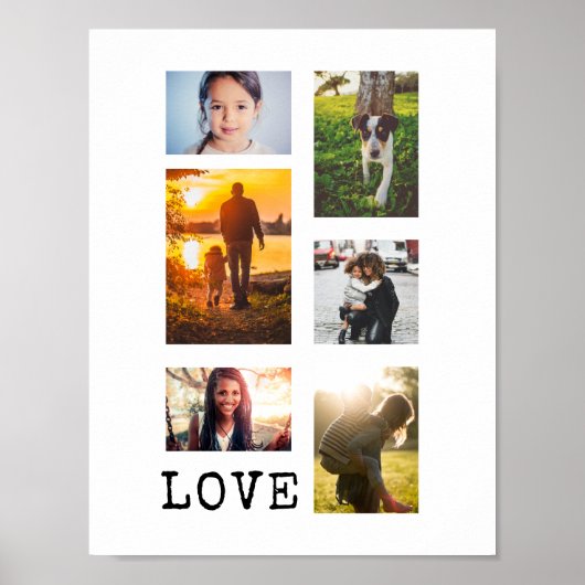 6フォトフレームのコラージュ ポスター (正面)