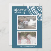 6フォトホリデースノーフレーク – ブルーホリデーカード (正面)