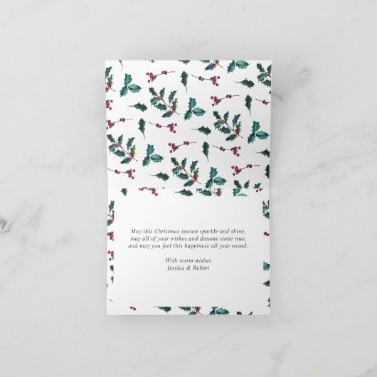 6フォトポイエレガントンセチア信じ シーズンカード (内部)