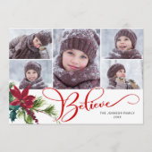 6フォトポイエレガントンセチア信じ シーズンカード (正面)