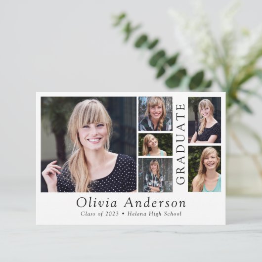 6フォトミニマル卒業生 サンキューカード (スタンド正面)