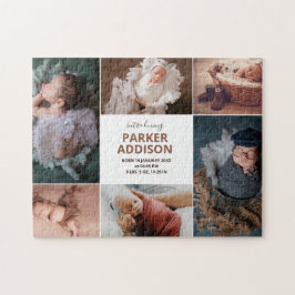 6フォトモダンコラージグリッド生まれたばかりのベビー誕生アン ジグソーパズル