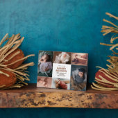 6フォトモダンコラージグリッド生まれたばかりのベビー フォトプラーク (側面)