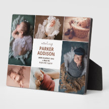 6フォトモダンコラージグリッド生まれたばかりのベビー