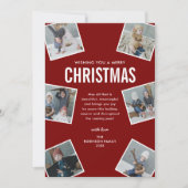 6フォトモダンコラージュのクリスマス シーズンカード (正面)