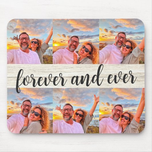 6フォトモダンコラージュカスタムモノグラム マウスパッド (正面)