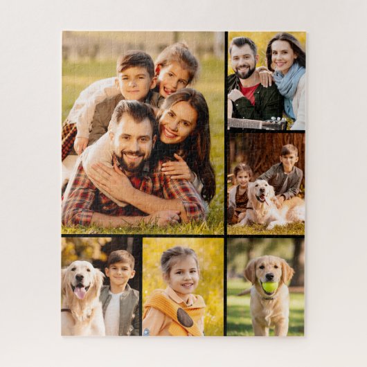 6フォトユニークコラージミニマルシンプルリスト ジグソーパズル (縦)