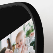 6フォト最高のおもしろいパパEver Collage白黒 ピックルボールラケット (左詳細)