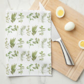 6フレッシュハーブキッチンタオル(全周) キッチンタオル (四つ折り)