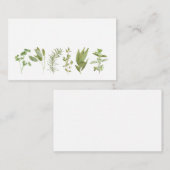 6フレッシュハーブ3.5x2フラットノートカード ノートカード (正面/裏面)