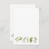 6フレッシュハーブ3.5x5フラットカ空白のード サンキューカード (正面/裏面)