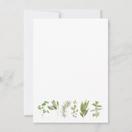 6フレッシュハーブ4.5x6.25フラットカ空白のード シーズンカード (正面)