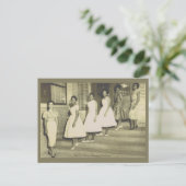 6ブラック美しいバック1950のファッションポストカード ポストカード (スタンド正面)