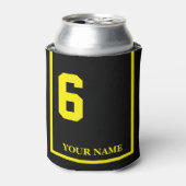 6ブラック(イエローホースサドルブランケット付カスタムき) 缶クーラー (缶正面)