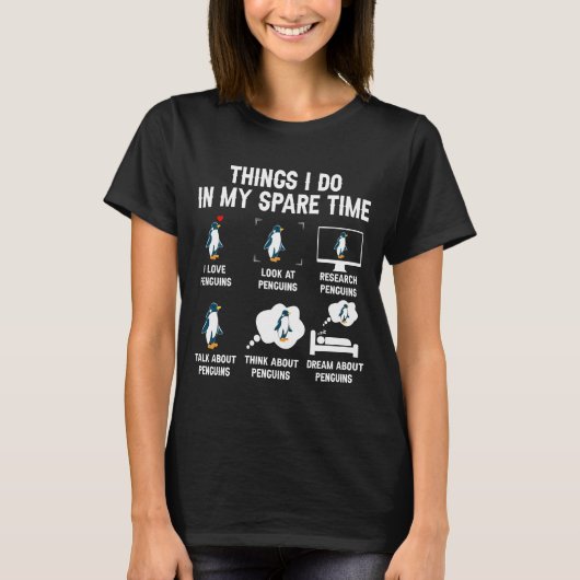 6ペンギンの暇な時にやることおもしろい。 Tシャツ (正面)