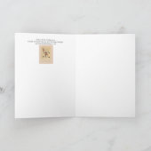 6ペンスの幸運のグリーティングカードの歌を歌う カード (内部)