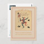 6ペンスの幸運はがきの歌を歌う ポストカード (正面/裏面)