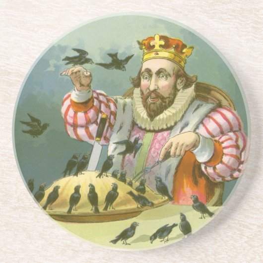 6ペンスの歌を歌う,ヴィンテージ子供部屋韻 コースター (正面)