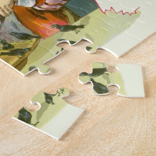 6ペンスの歌を歌う，ヴィンテージ子供部屋韻 ジグソーパズル (側面)