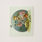 6ペンスの歌を歌う，ヴィンテージ子供部屋韻 ジグソーパズル (縦)