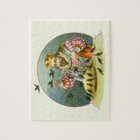 6ペンスの歌を歌う,ヴィンテージ子供部屋韻 ジグソーパズル (縦)