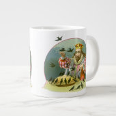 6ペンスの歌を歌う，ヴィンテージ子供部屋韻 ジャンボコーヒーマグカップ (正面右)