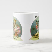 6ペンスの歌を歌う，ヴィンテージ子供部屋韻 ジャンボコーヒーマグカップ (正面)