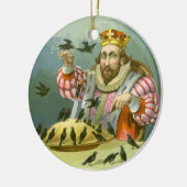 6ペンスの歌を歌う，ヴィンテージ子供部屋韻 セラミックオーナメント (左)