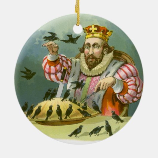 6ペンスの歌を歌う，ヴィンテージ子供部屋韻 セラミックオーナメント (裏面)