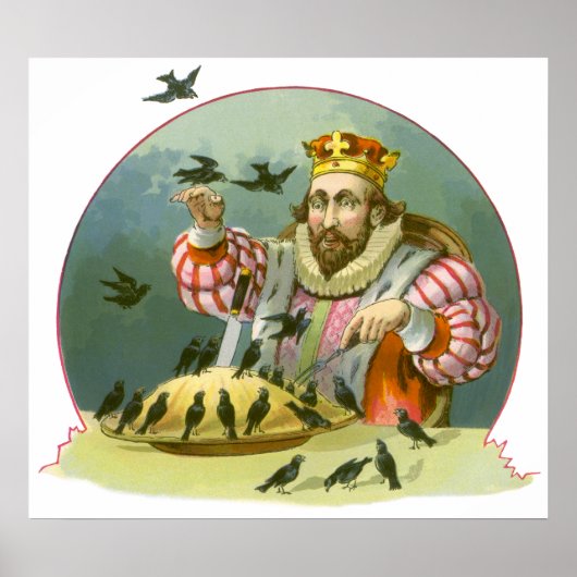 6ペンスの歌を歌う，ヴィンテージ子供部屋韻 ポスター (正面)