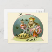 6ペンスの歌を歌う,ヴィンテージ子供部屋韻 ポストカード (正面/裏面)