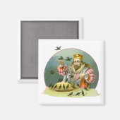 6ペンスの歌を歌う，ヴィンテージ子供部屋韻 マグネット (正面/裏面)